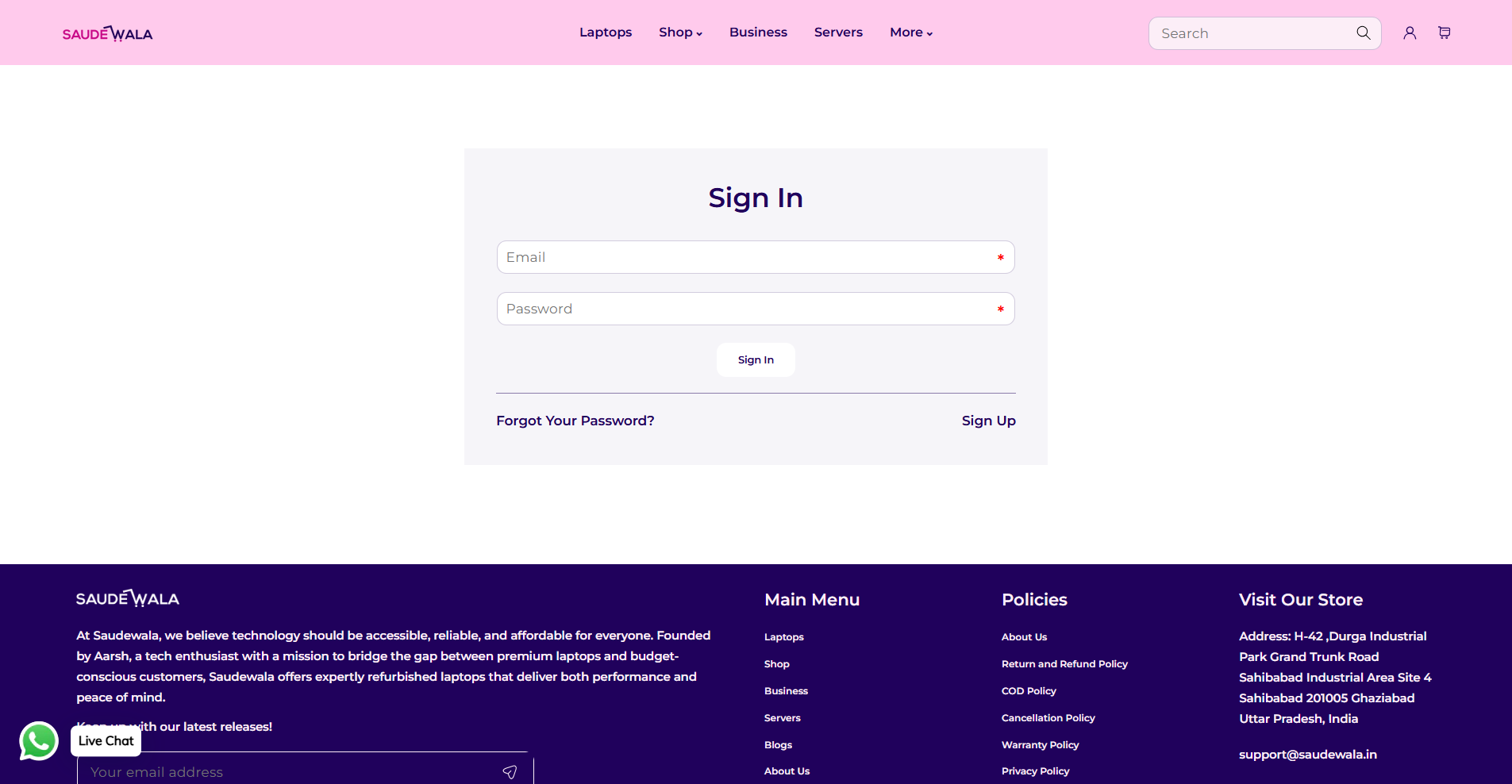 New Saudewala.in User Profile