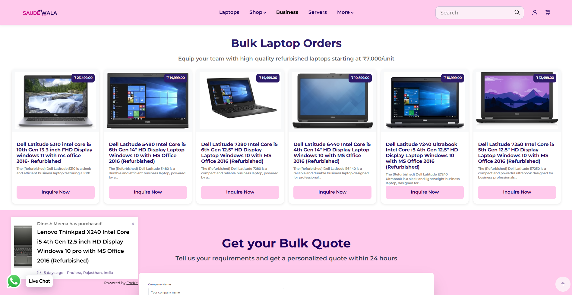 New Saudewala.in Footer