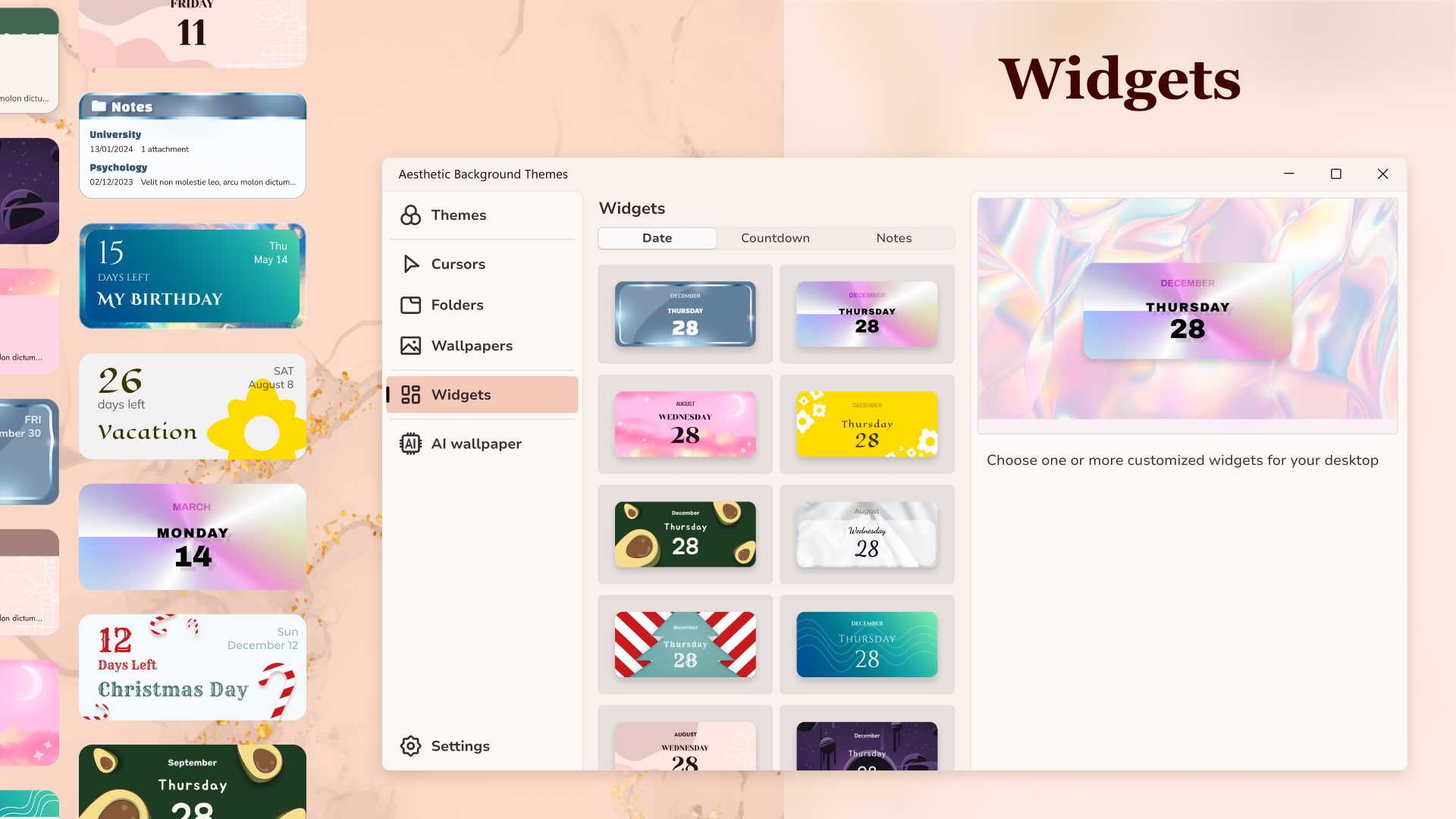 Customizable Widgets